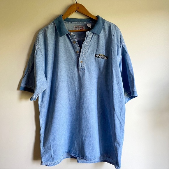 Other - Vintage Western Classic | Norwood Sawmill Polo 90s Denim Shirt Embroidered Logo